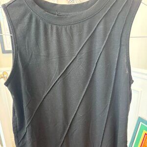 Black, Textured Sleeveless Top